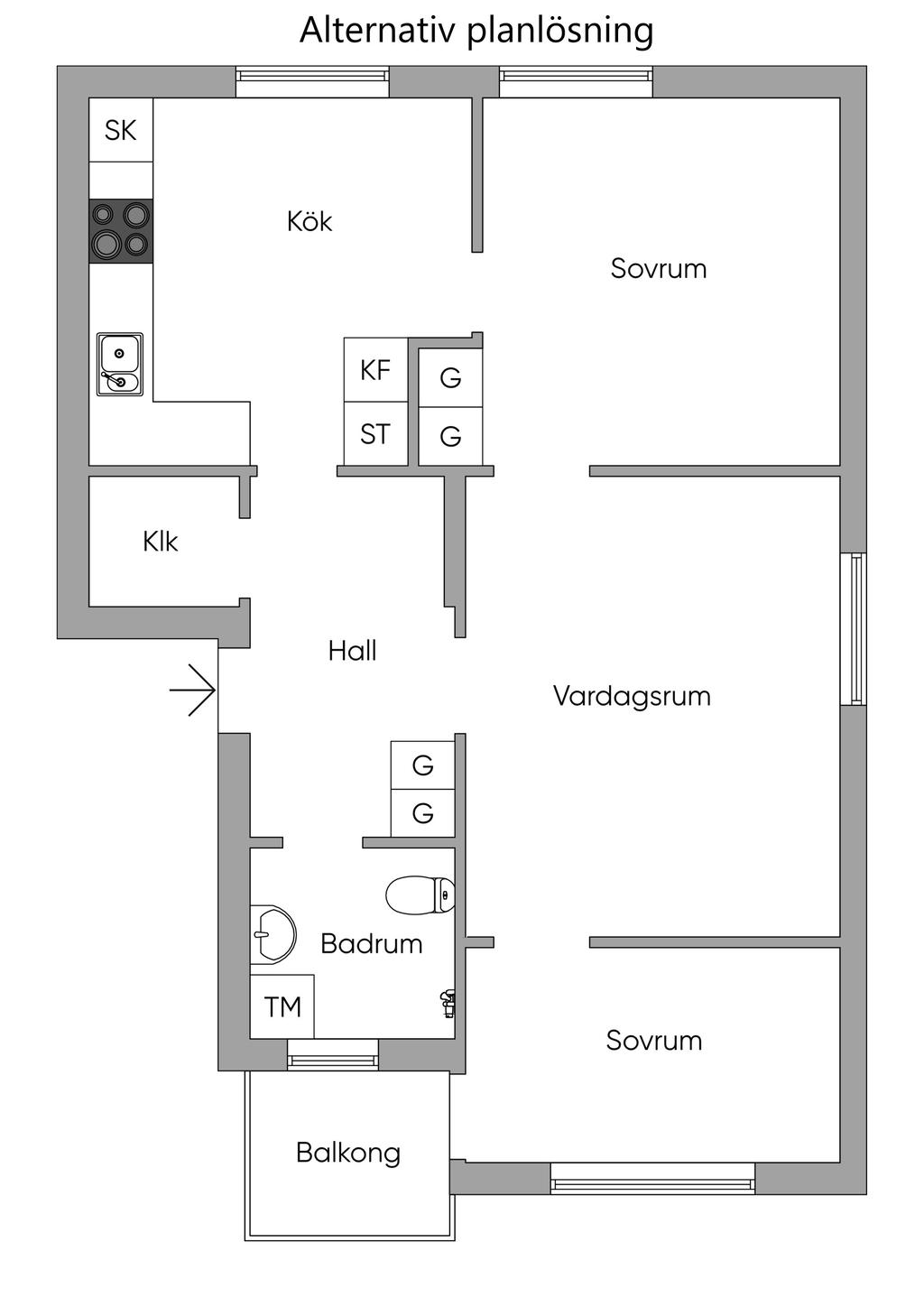 Alternativ planlösning