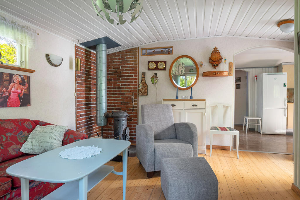 Kamin i vardagsrummet