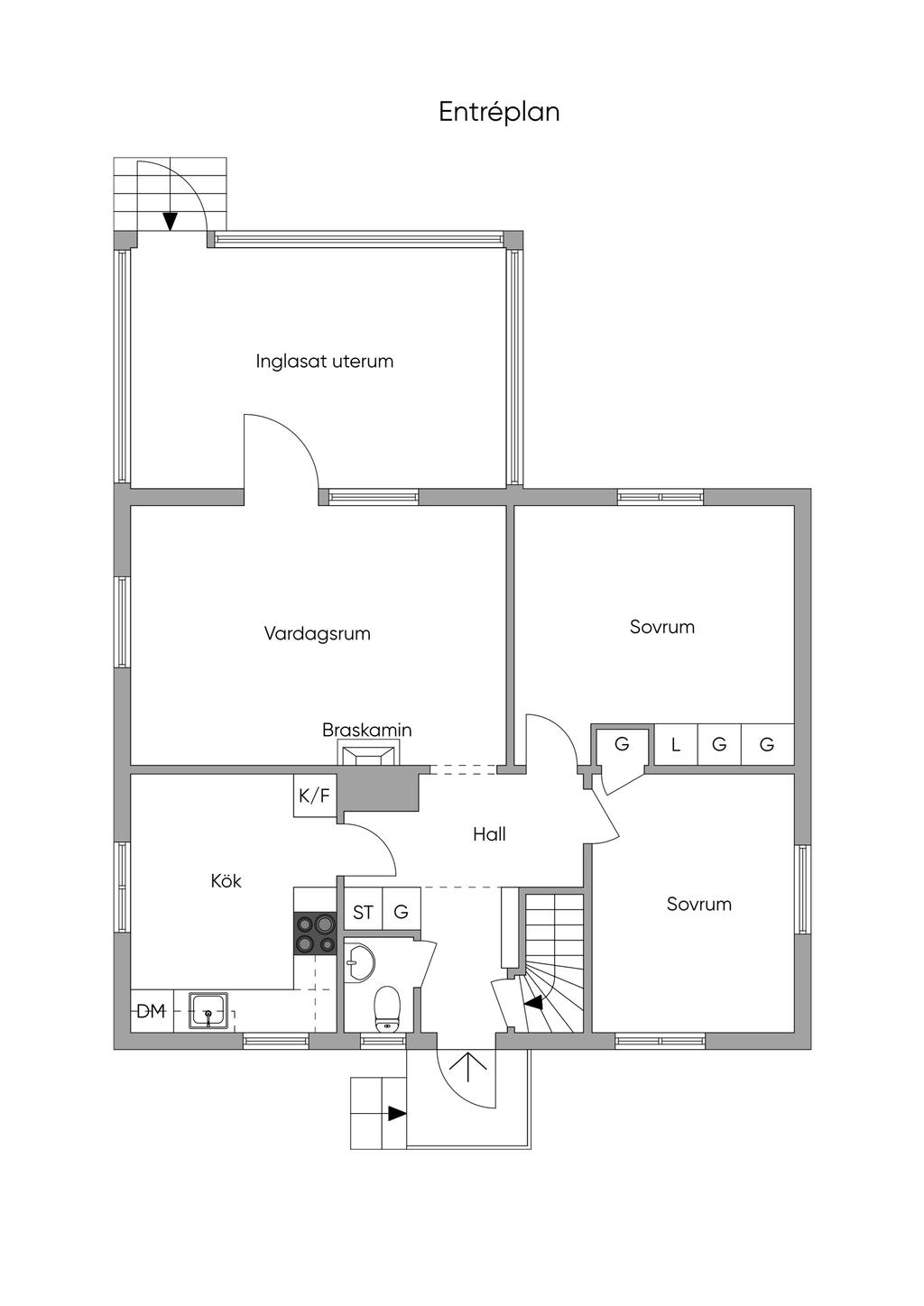 Entréplan, skiss