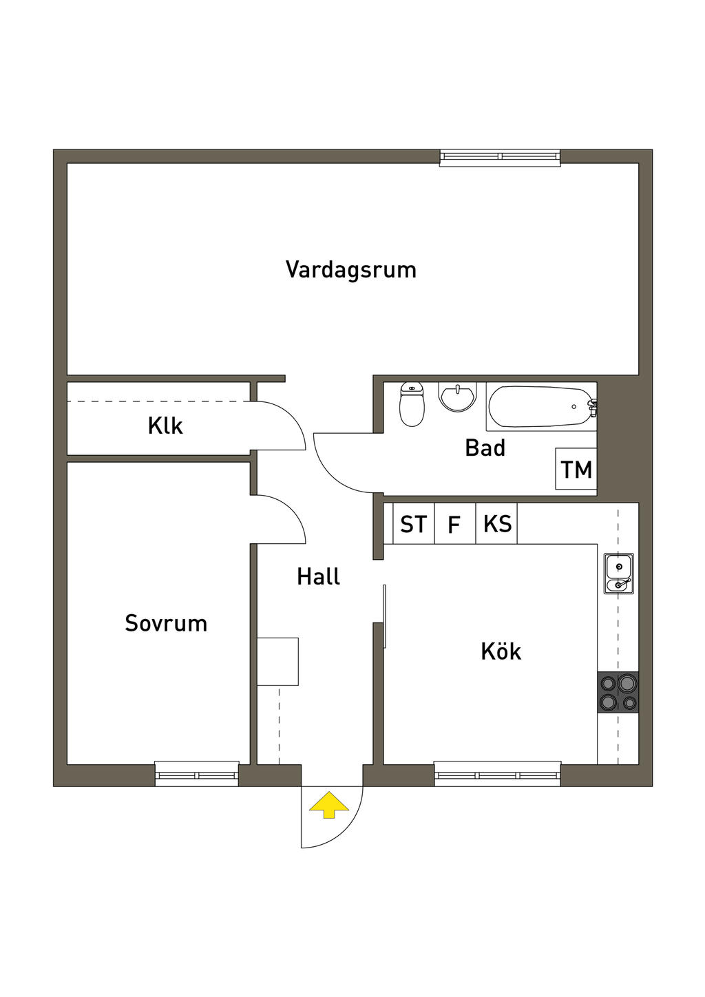 Planlösning.