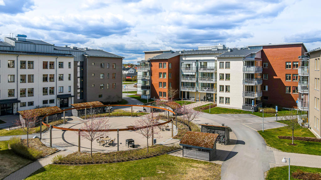 Innergård med plats för umgänge