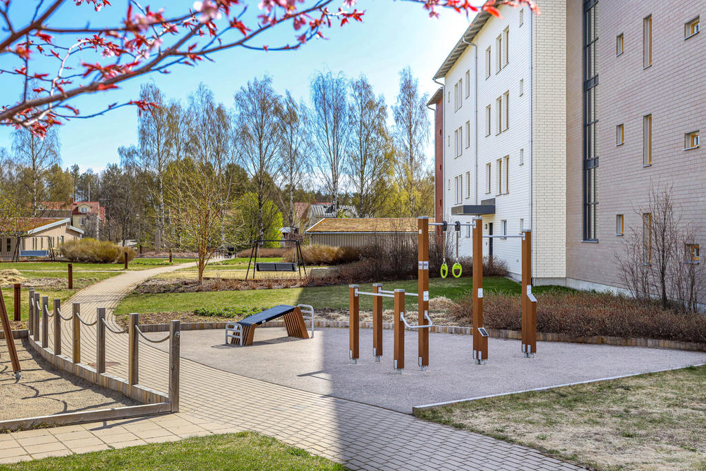 Träningsyta på innergården.
