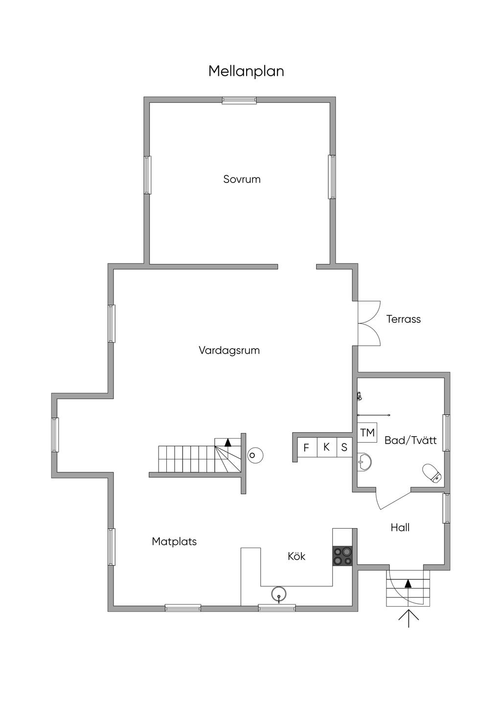 Entréplan (huvudbyggnad)