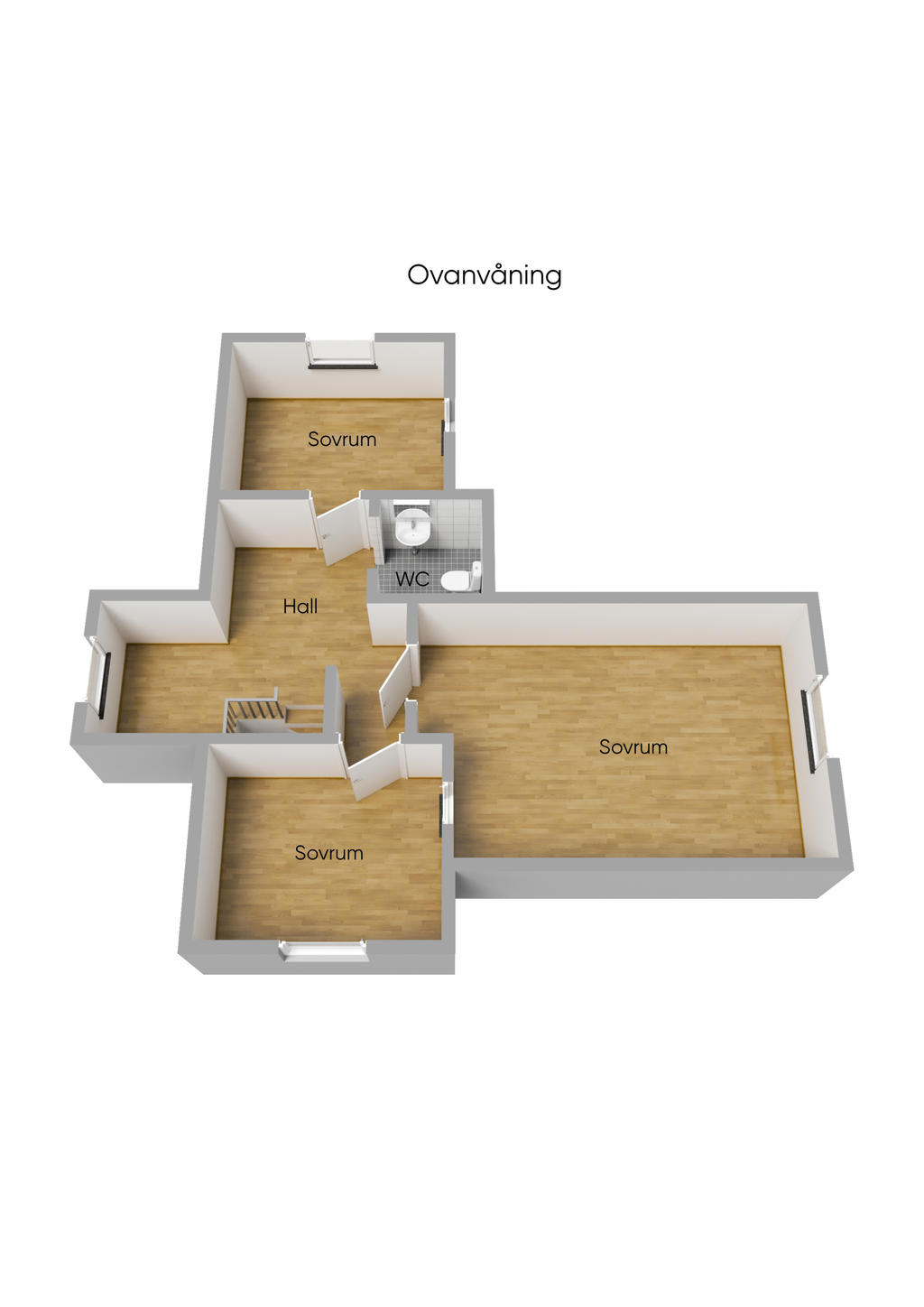 Övre plan (huvudbyggnad)