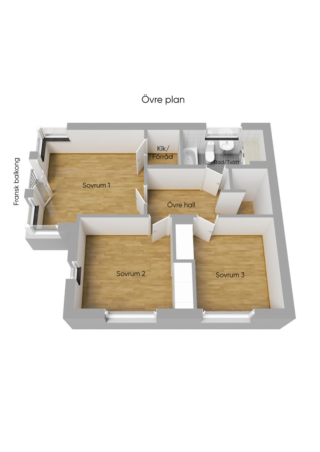 Planlösning Övre plan