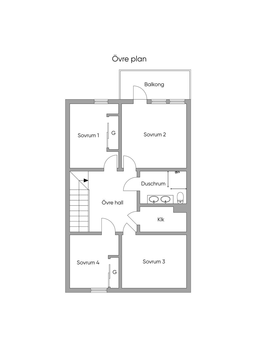 Övre plan, skiss