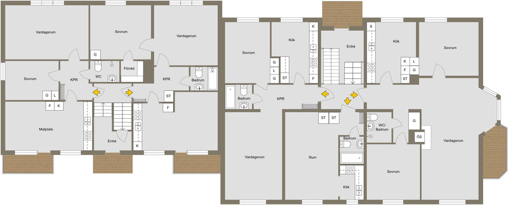 Planlösning, entréplan
