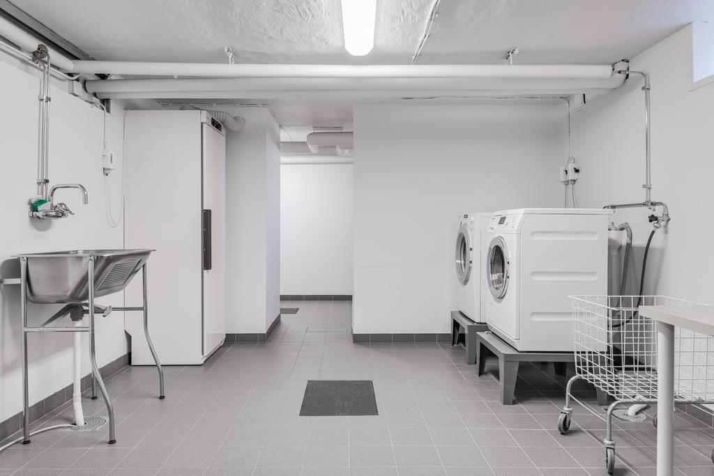 Renoverad tvättstuga i källaren