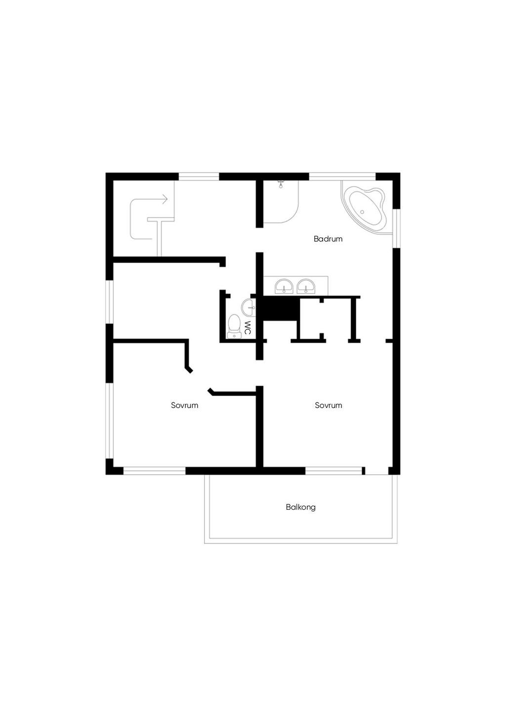 Planlösning Övre plan