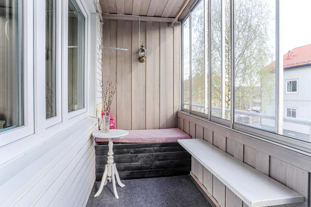 Inglasad balkong i söderläge