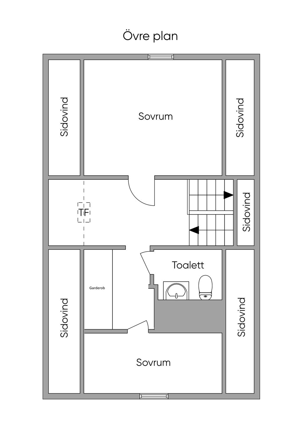Planlösning Övre plan