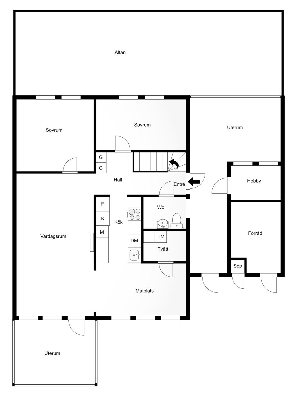 Planritning entréplan