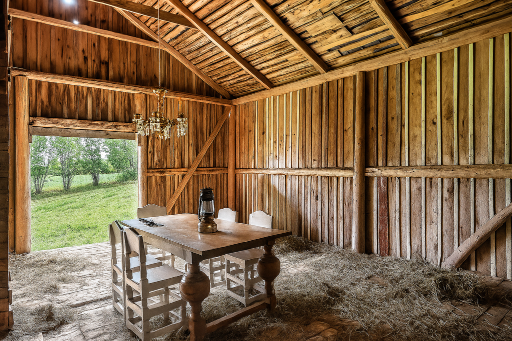 I ladan kan man duka upp för festliga tillställningar!