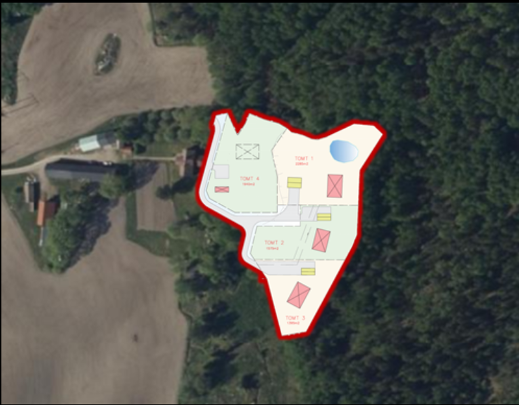 Översikt tomter (Skiss).