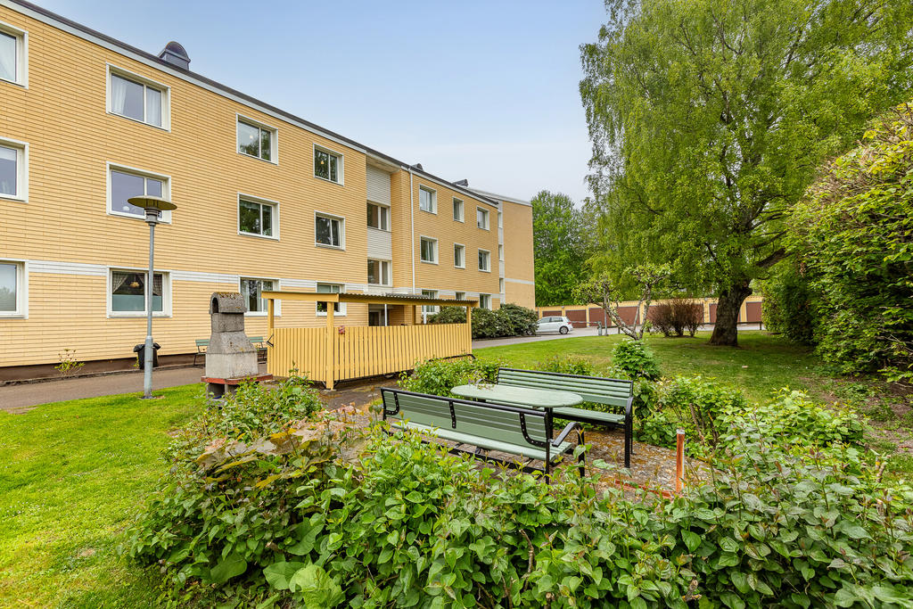 Grillplats till de boendes förfogande 