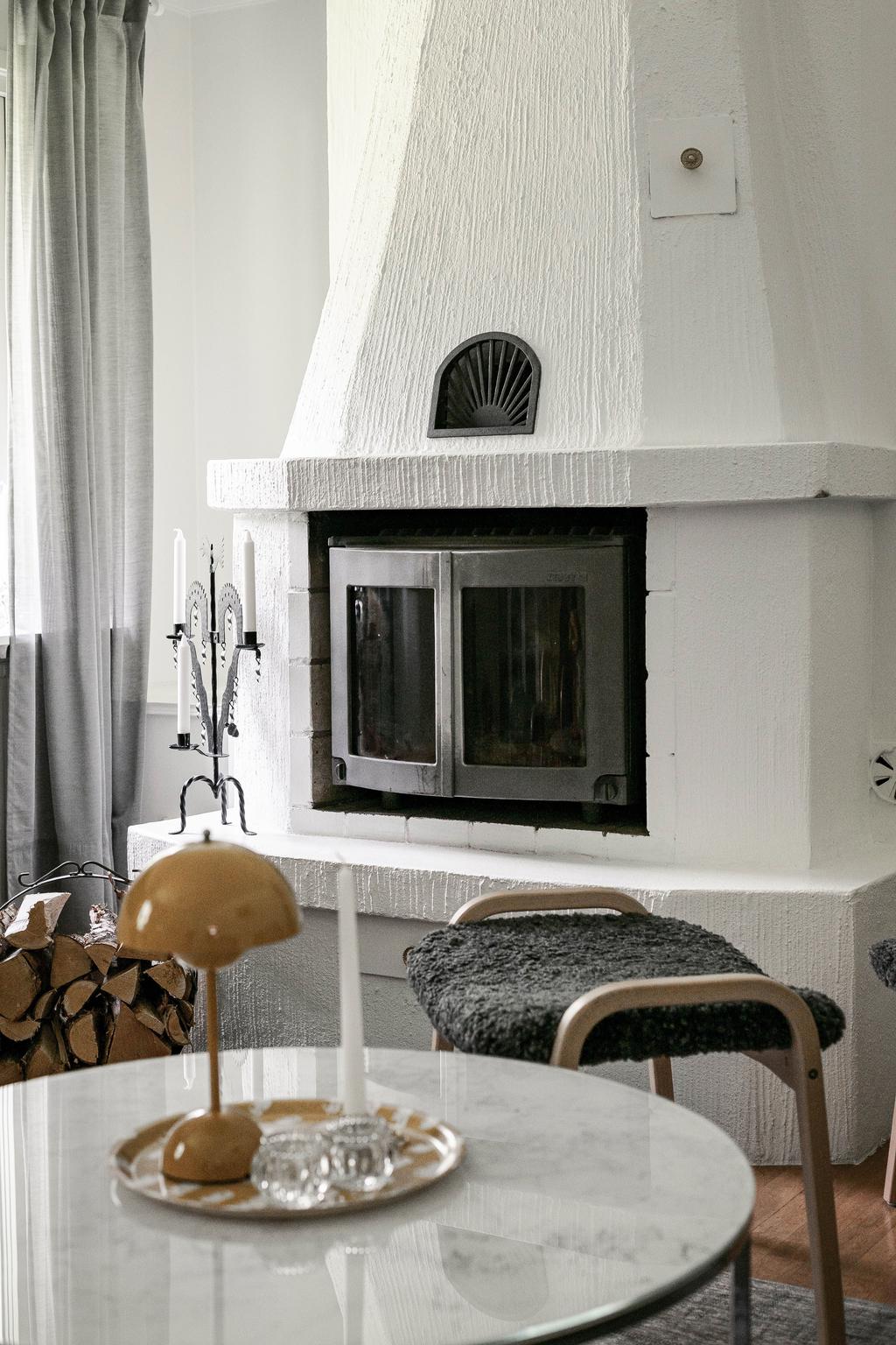 Kamin med insats