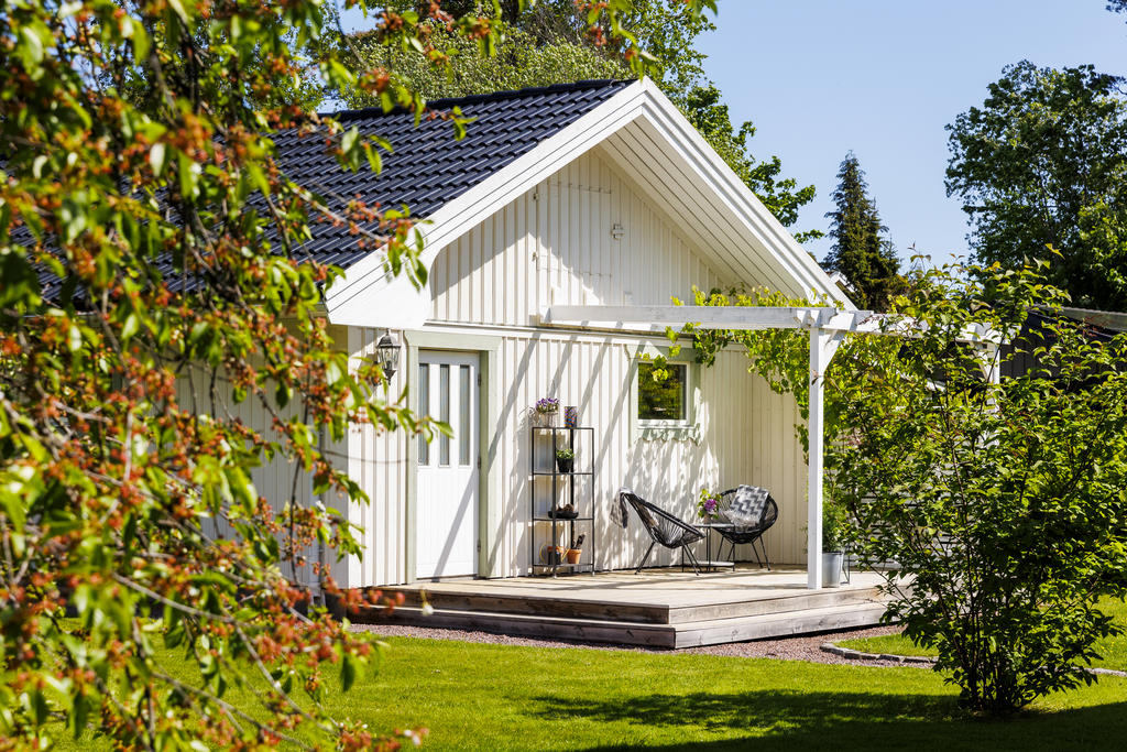 Bakkant på garaget