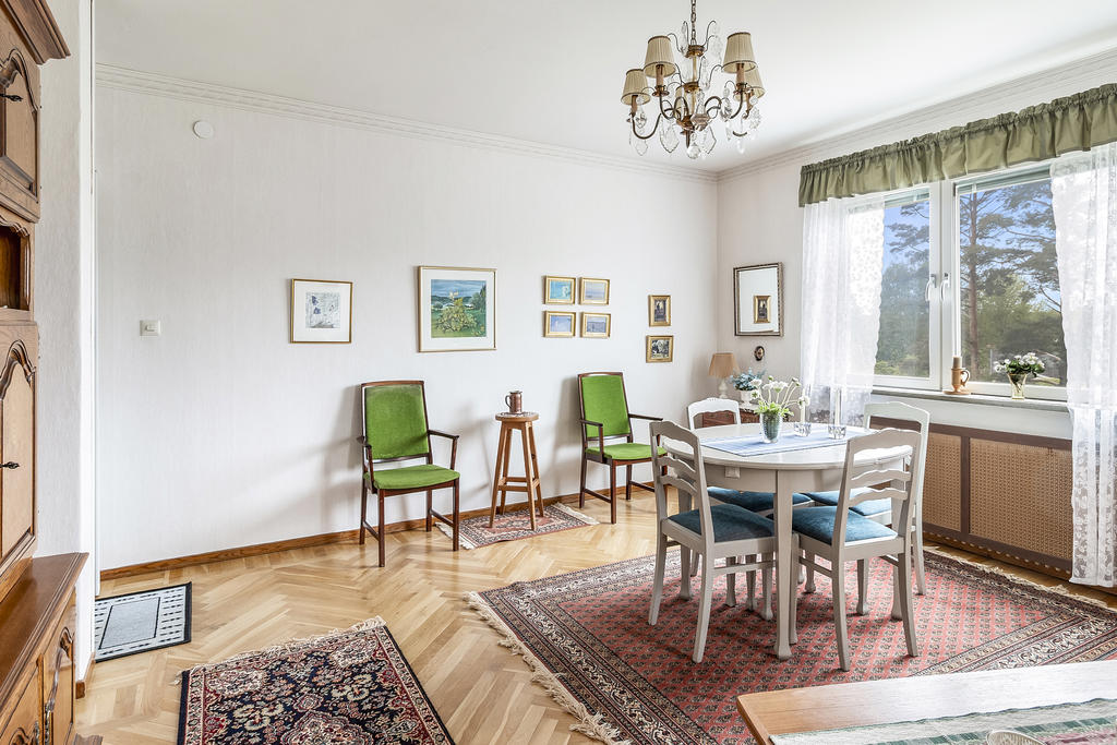 Vardagsrum med plats för matplats