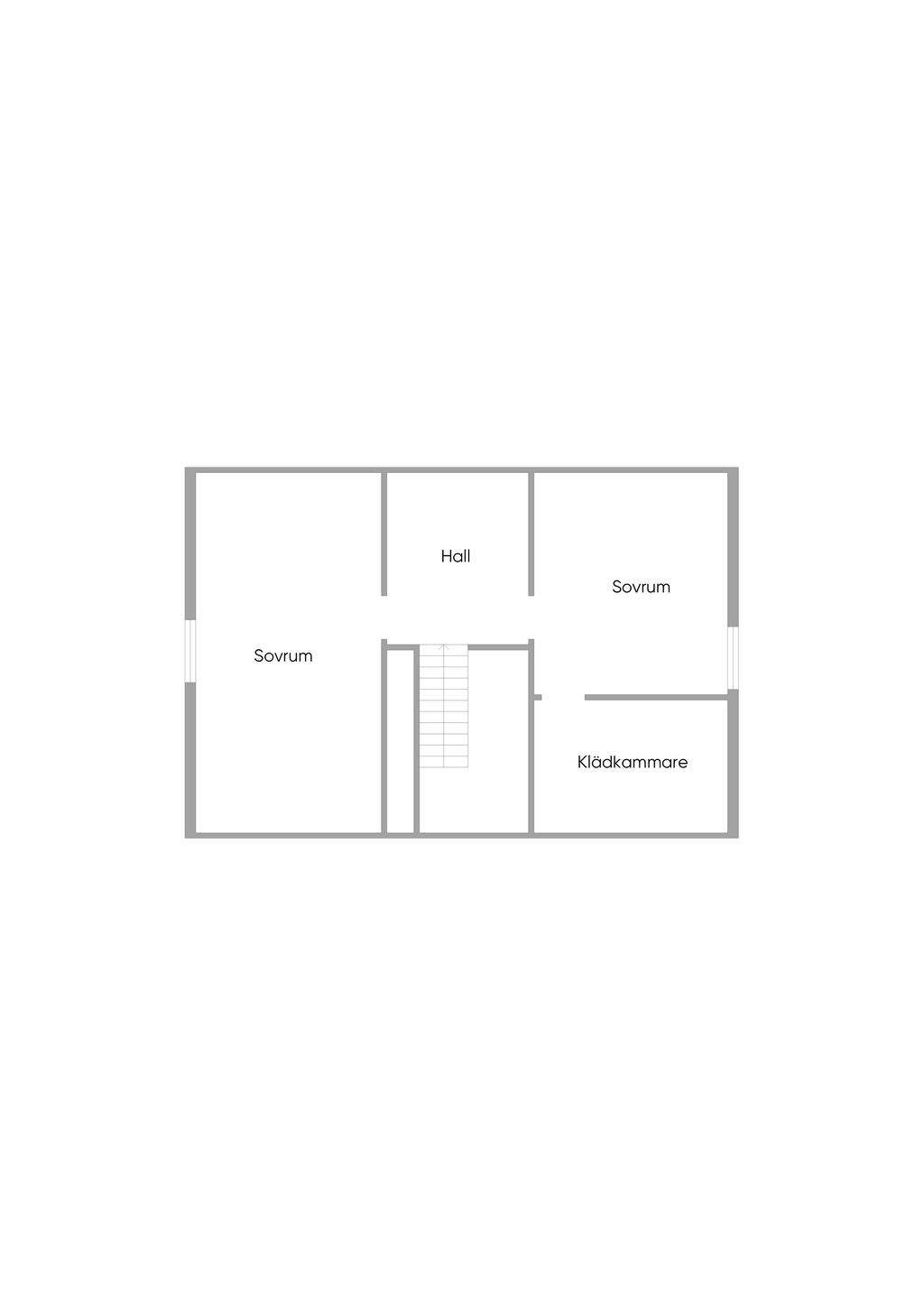 Planritning övre plan
