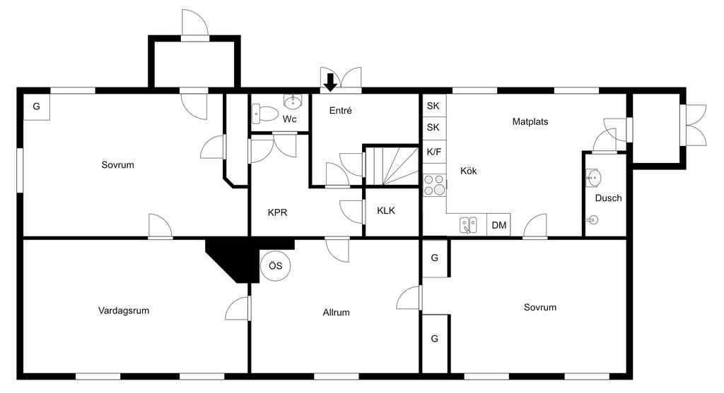Ågård 1 - Planlösning entréplan