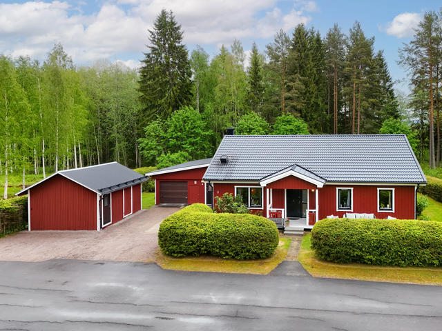 Välkommen till Hallsvägen 9! En välskött enplansvilla med garage och fristående förråd med vedbod. 