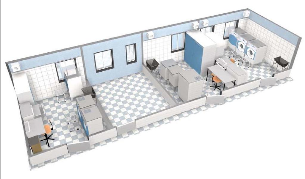 3D-ritning av Tvättrum i port 7 V2