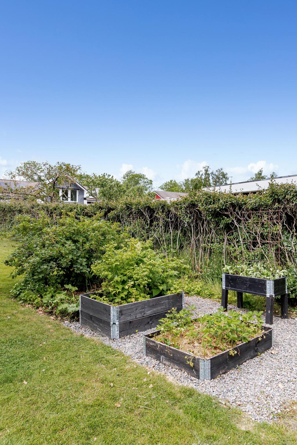 Här finns det även odlingsmöjligheter med pallkragar 