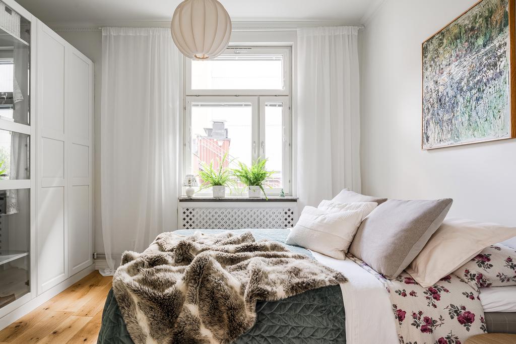 Sovrum med bra förvaringsmöjligheter