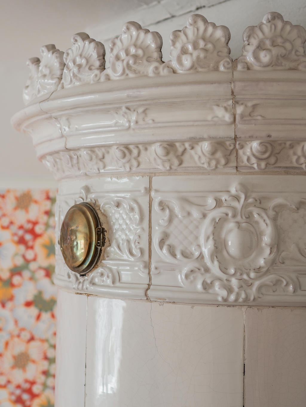 Detaljbild kakelugn