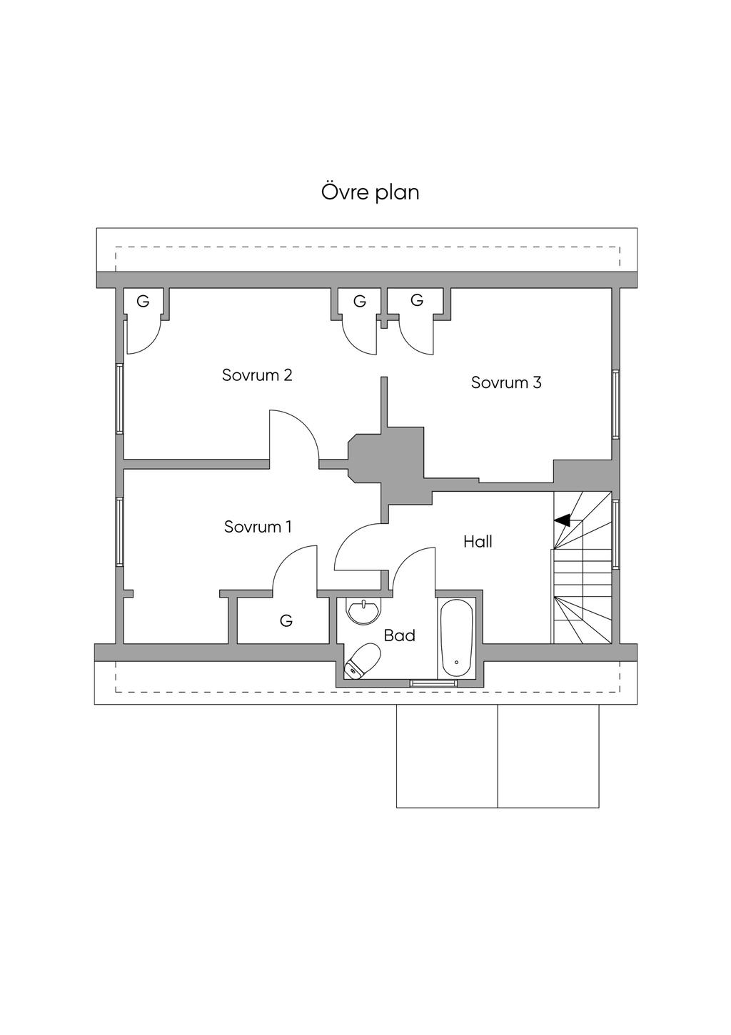 Övre plan, skiss