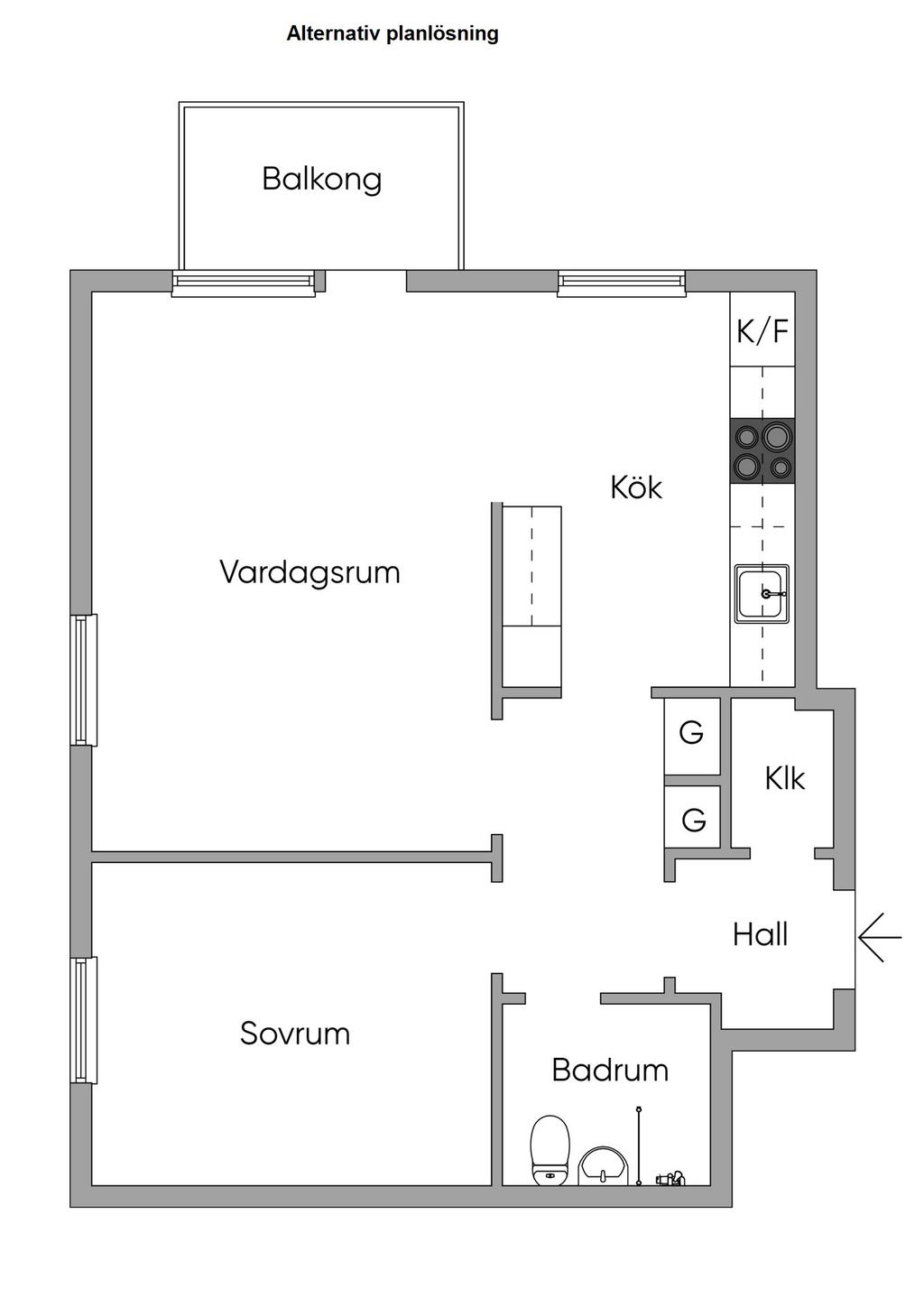 Alternativ planlösning