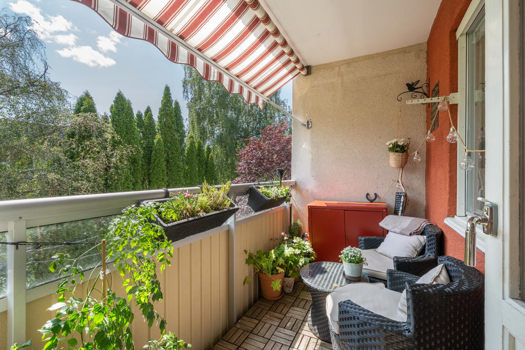 Balkong i härligt läge