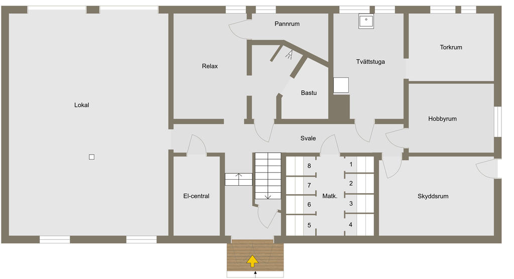 Planlösning, källarplan