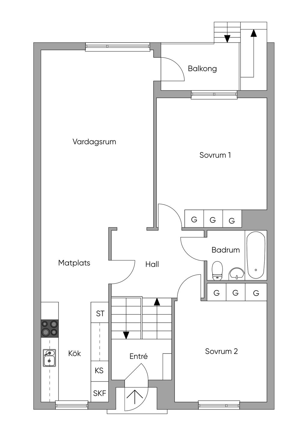 Planlösning entréplan