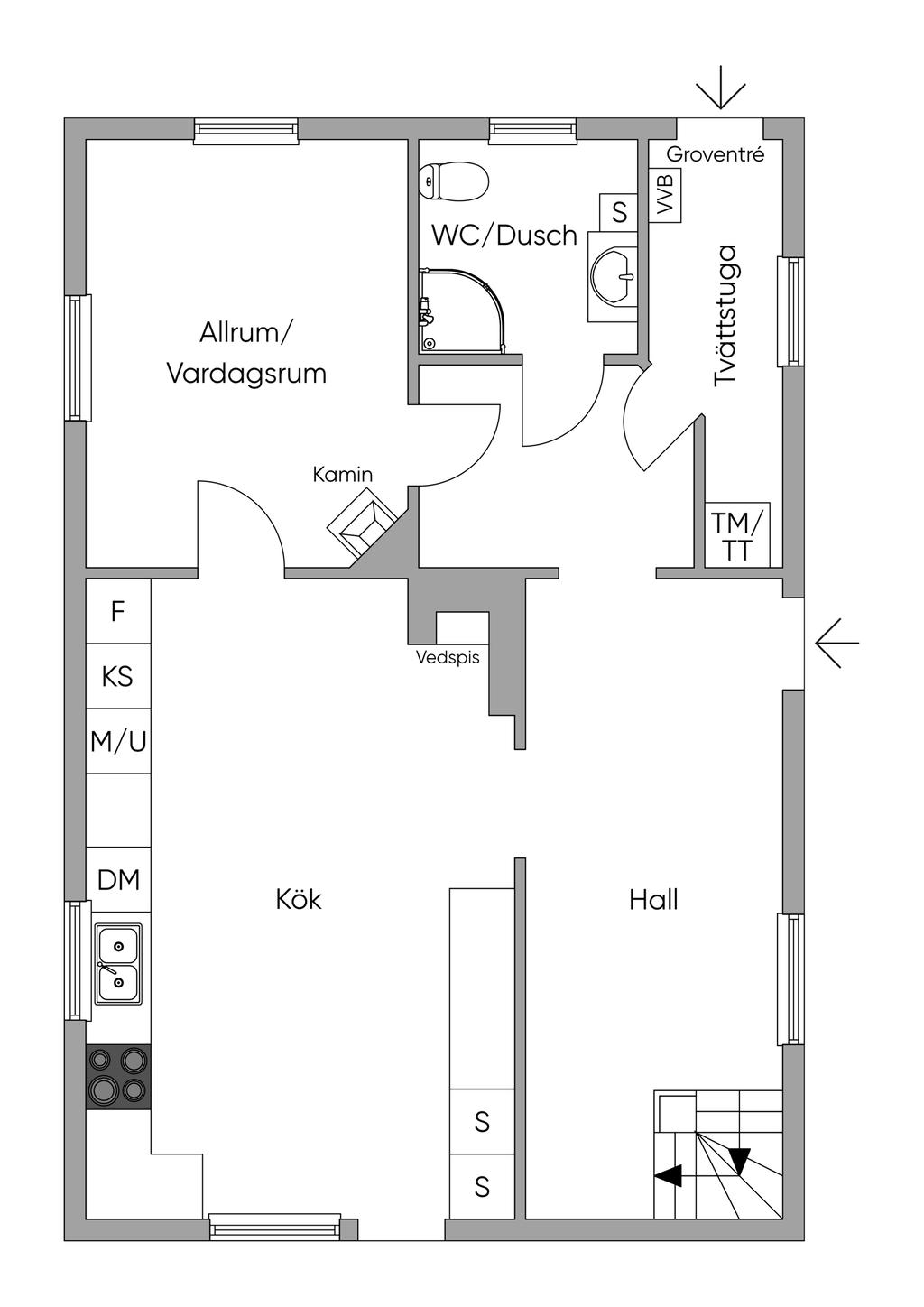 Planlösning entréplan