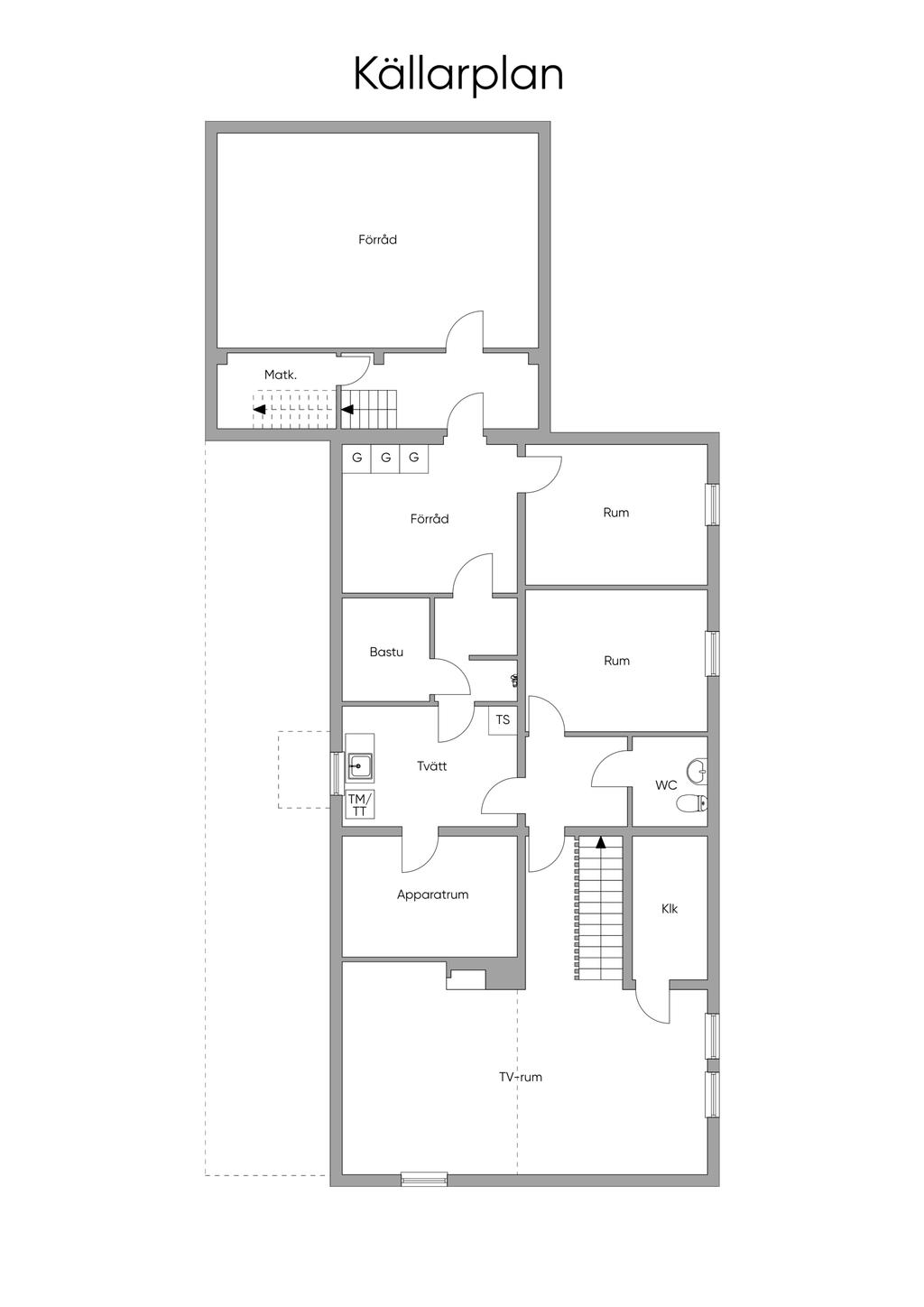 Planlösning källarplan