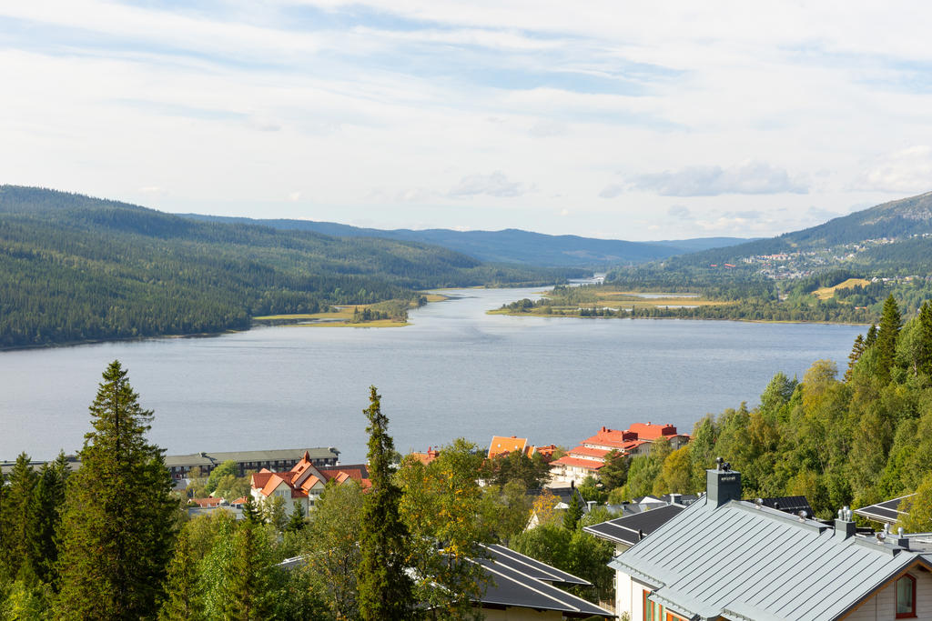 Utsikt från lägenhetens balkong.