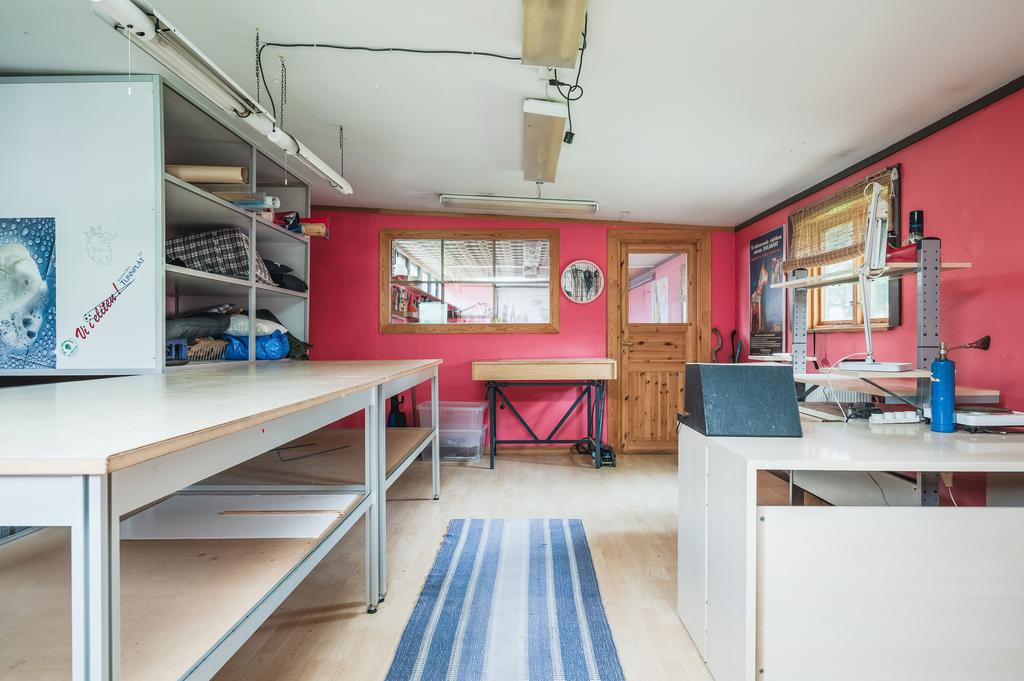 Utbyggd del av garage 