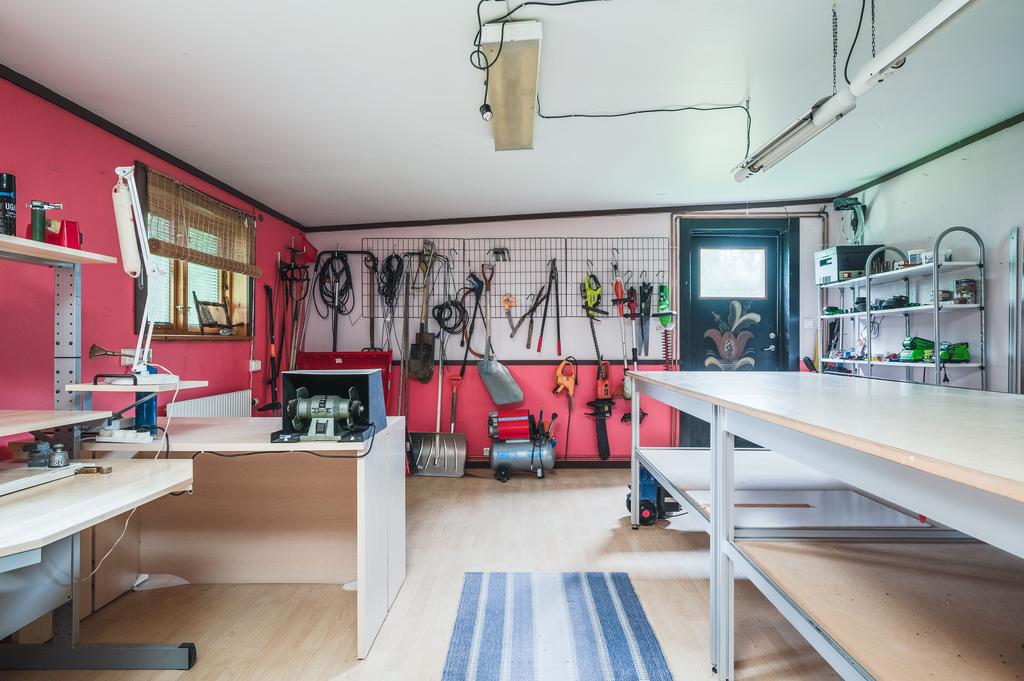 Utbyggd del av garage