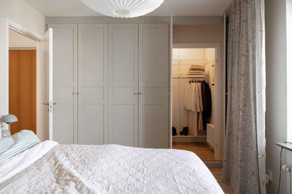 Praktisk walk in closet!