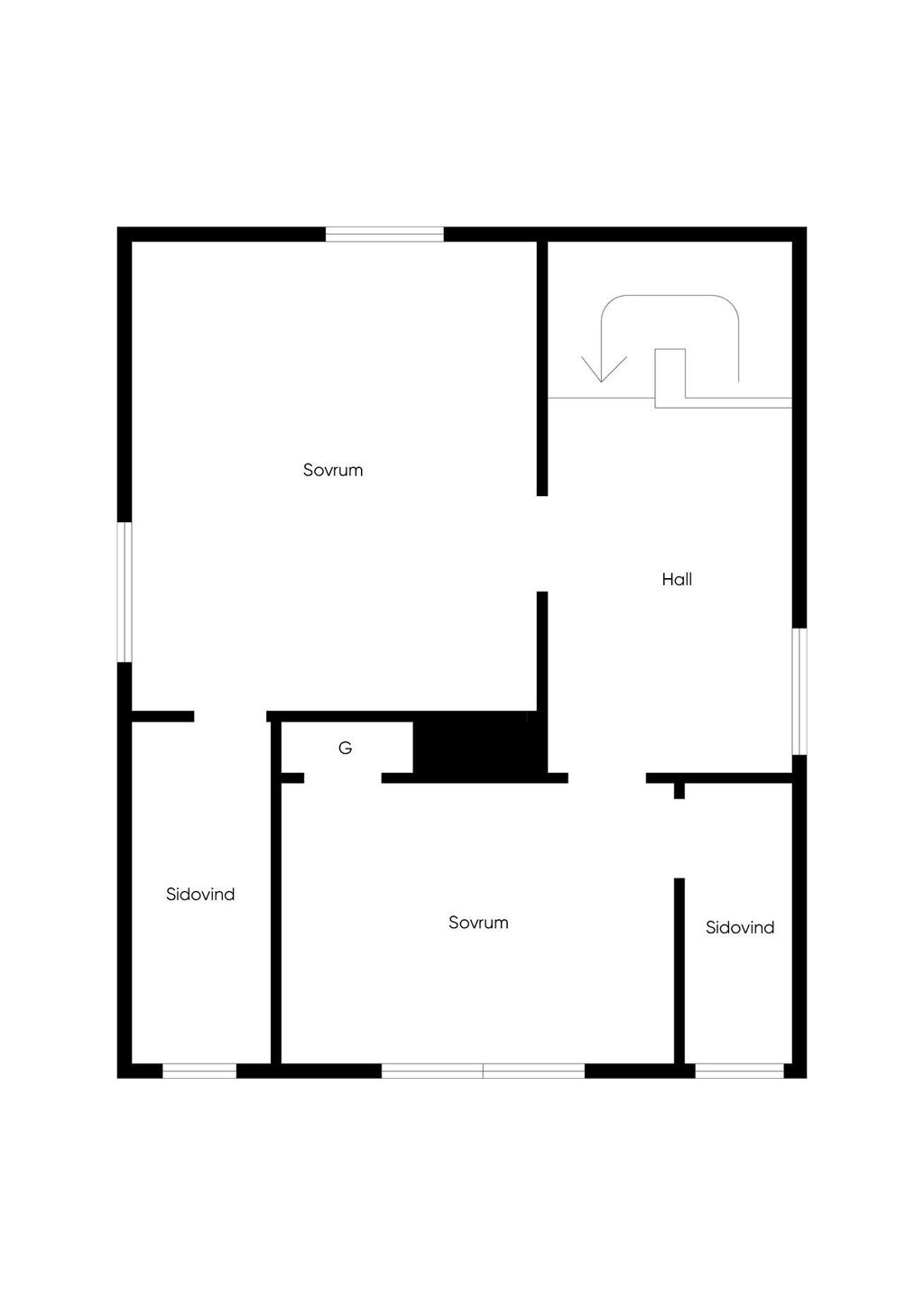 Planlösning Övre plan