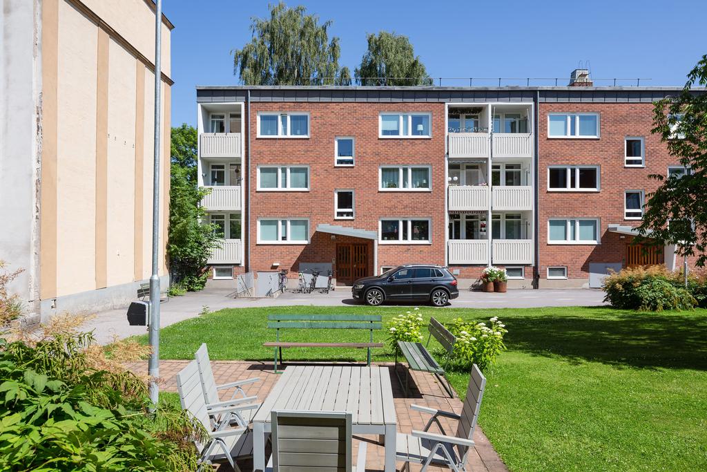 Gemensam uteplats i föreningen