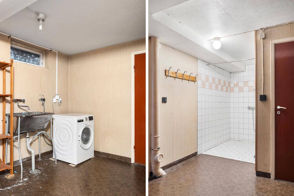 Tvättstuga med dusch