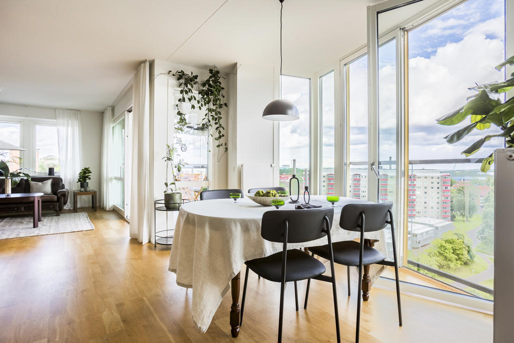 Underbar matplats med magisk utsikt