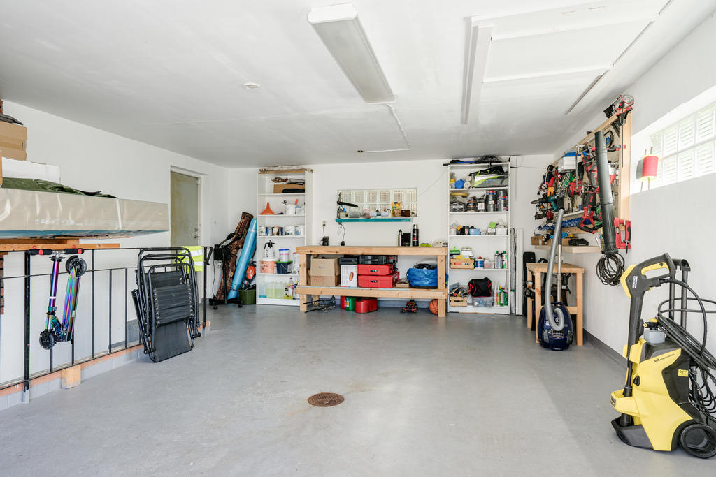 Rymligt garage.