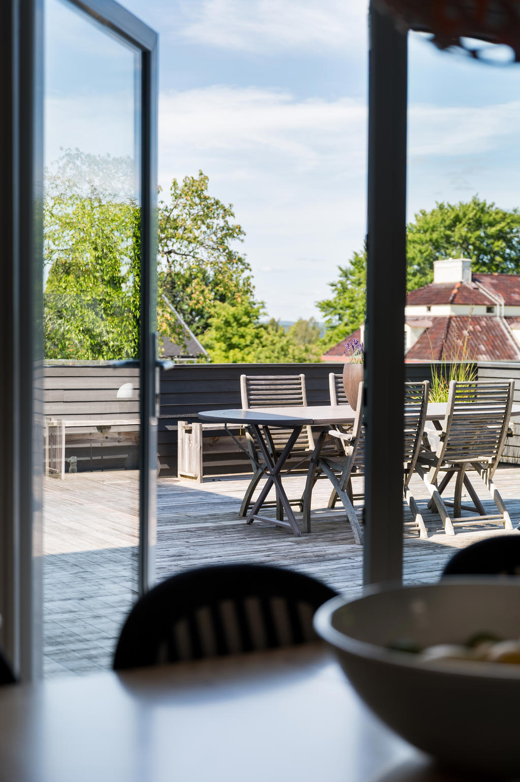 Utgång till den stora altanen