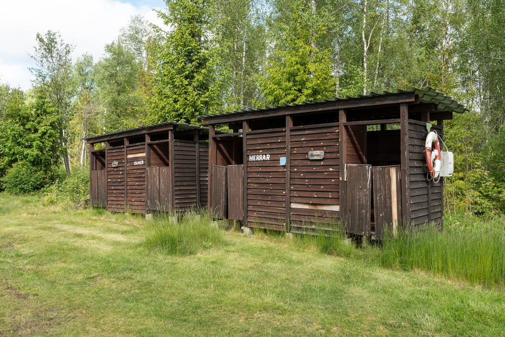 Omklädningshytter vid badet