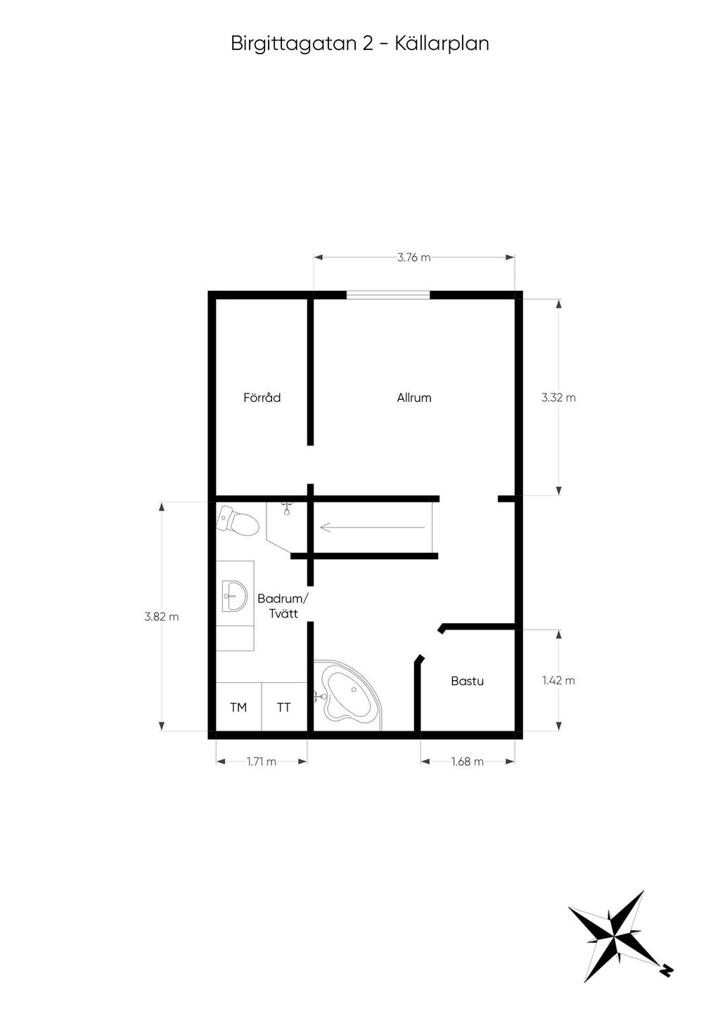 Planritning källarplan