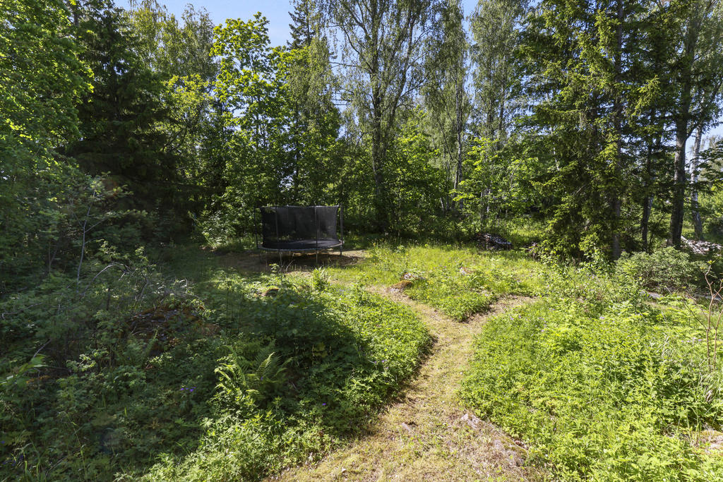 Tomt bakom huset