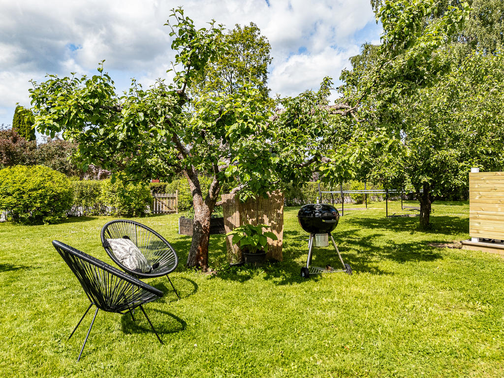Trädgård med fruktträd